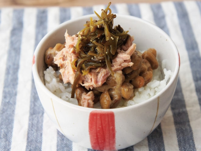納豆めかぶシーチキンご飯