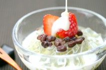 【ところてんレシピ】高千穂ところてんスイーツいちご練乳