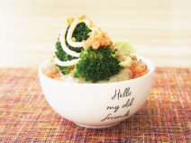 明太子ブロッコリーマヨ納豆ご飯