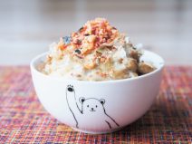 シャケかつお辛子明太納豆ご飯