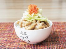 キャベ明太子納豆ご飯