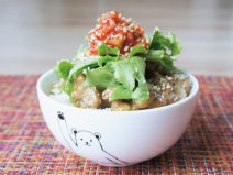 納豆キムチーズレタスご飯