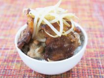 豚バラ焼き納豆ご飯