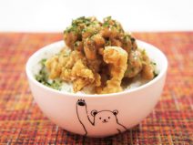 パリパリ鶏かわ納豆ご飯
