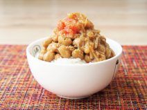 明太子なめ茸ごま納豆ご飯