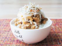 納豆ちりめん酢の物ご飯