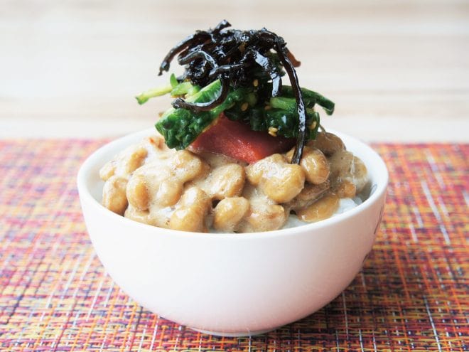 昆布納豆ゴーヤ明太子ご飯