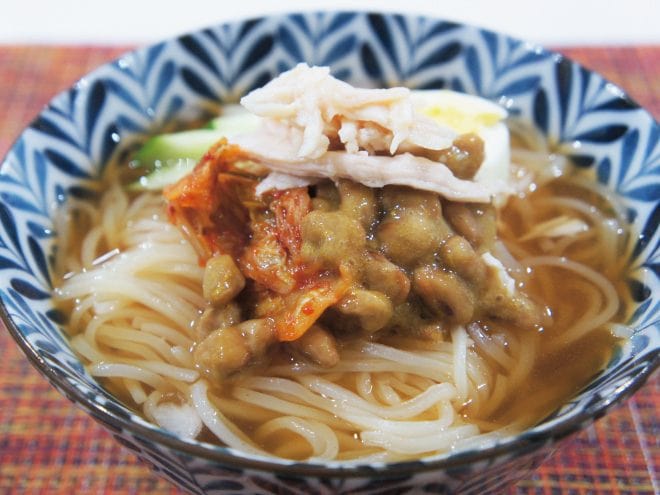 キムチ納豆冷麺