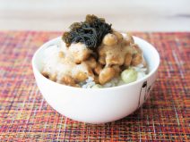 もずくと納豆のグリーンピースご飯