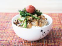 ゴーヤの浅漬け紫蘇納豆ご飯