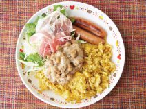 カレーチャーハン納豆プレート