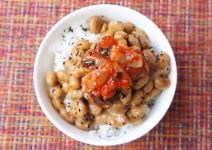 たこキムチしそ納豆ご飯