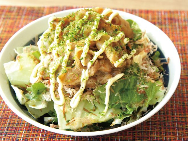 豚肉味噌炒め納豆サラダ 竹之フーズが紹介する納豆レシピ