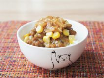 なめ茸コーン納豆ご飯