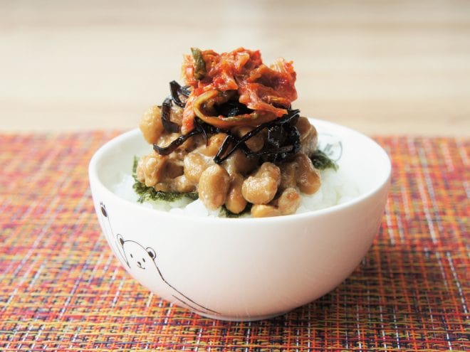 キムチ昆布納豆ご飯