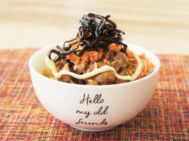 鮭マヨ納豆カレーチャーハン