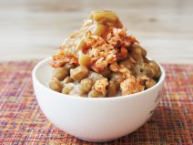 キムチシャケとなめ茸納豆ご飯