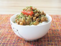 青のり明太子ごま納豆ごはん