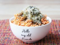 シャケとろろ昆布納豆ご飯