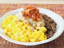 そぼろキムチ納豆ご飯