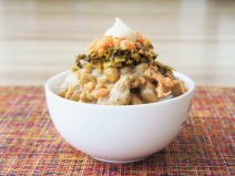 たらこ高菜シャケ納豆マヨご飯