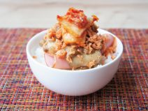 ハムシャケ納豆キムチご飯