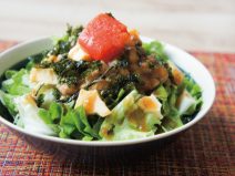 のり明太子おろし納豆スモークチーズサラダ