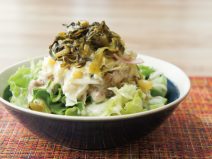 コールスロー高菜納豆シーザーサラダ