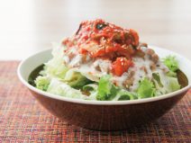 タコキムチ納豆シーザーサラダ