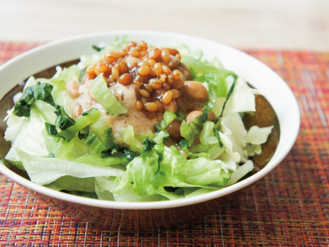 もろみ納豆たかなサラダ