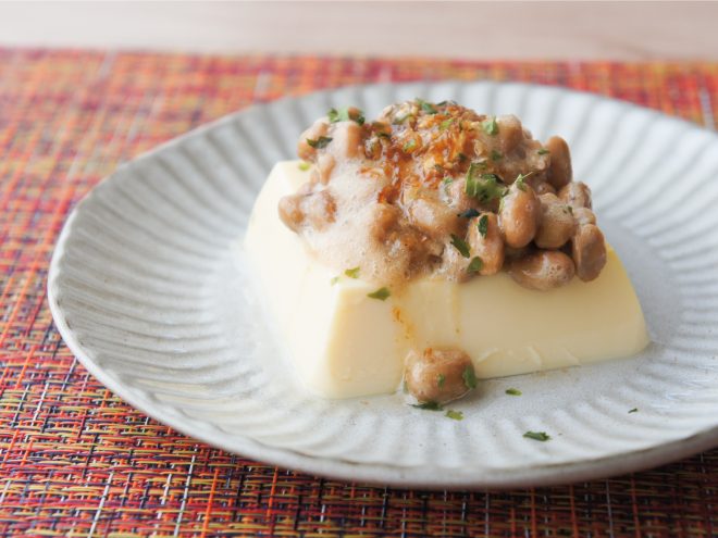 ネギ油納豆たまご豆腐