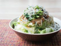 高菜ちりめん納豆おろしサラダ