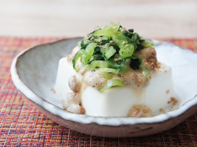 すりごま高菜納豆冷奴