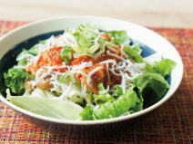 ねぎジャコくらげキムチ納豆サラダ