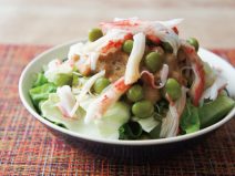 かにかま塩えんどう納豆サラダ