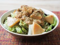 かつおチーズたけのこ土佐煮納豆オリーブサラダ