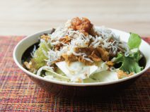 天かすジャコもろみ納豆フライドオニオンサラダ