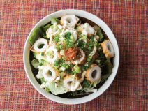 ネギ胡麻もろみマヨ納豆ちくわサラダ