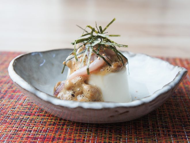 海苔いかの塩辛納豆島みかんスパイス冷奴