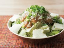 ねぎちりめん納豆えだまめ豆腐サラダ