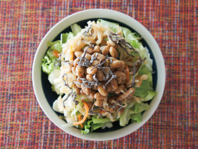 塩昆布納豆切干し大根サラダ