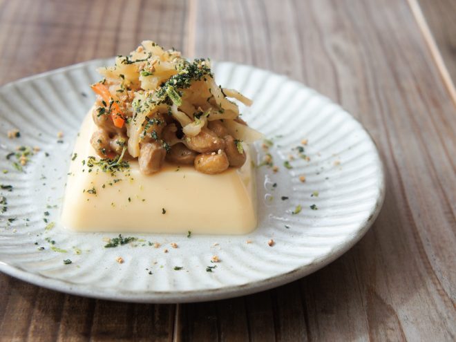 切干大根わさび納豆たまご豆腐