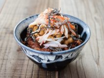 塩昆布かにかま納豆赤飯