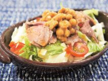 納豆ローストビーフサラダ