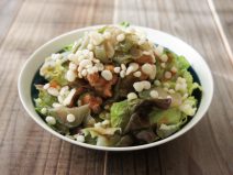 天かすザーサイ納豆とまとサラダ