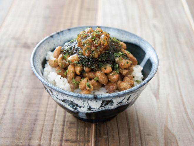 あかもくもろみ納豆麦ごはん