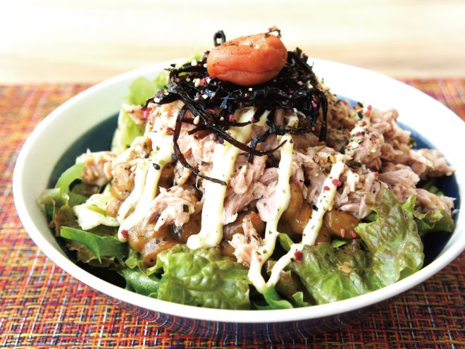 梅昆布ツナマヨ納豆サラダ