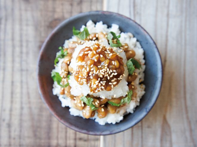 紫蘇もろみおろし納豆麦ごはん