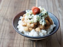 わさび粕漬うめ納豆麦ごはん