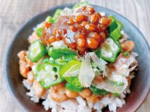 もろみオクラ納豆十六雑穀ごはん